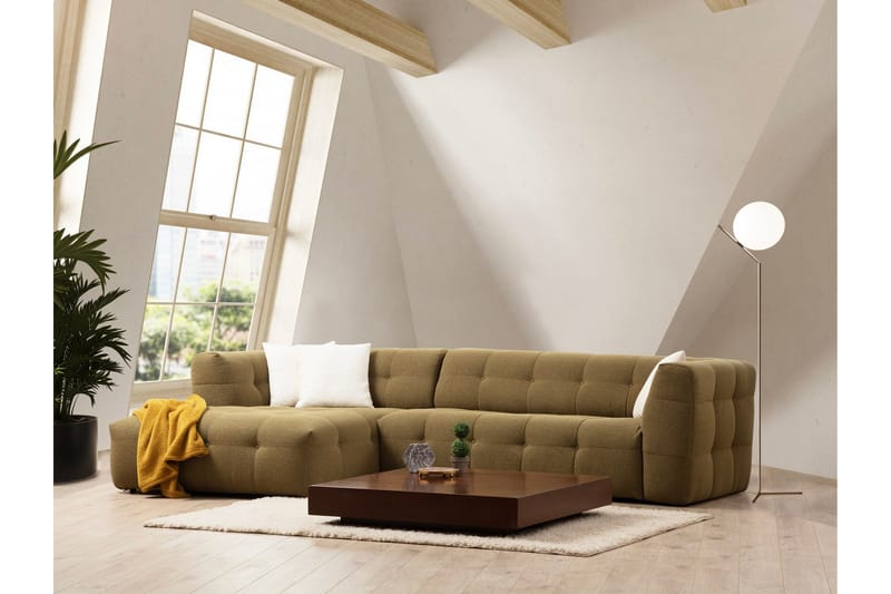 Octavian Sofa med Sjeselong 5-seter - Mørk beige - Møbler - Sofaer - Sofaer med sjeselong