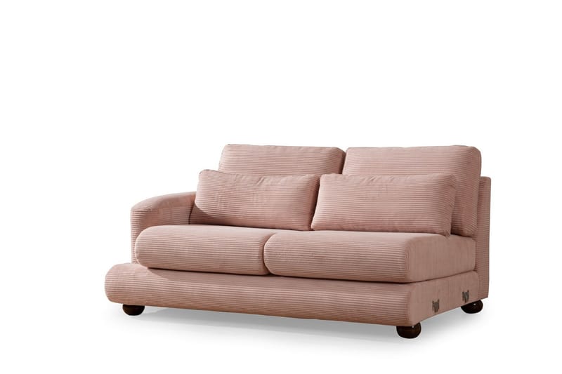 Relento Sofa med Sjeselong 3-seter - Rosa - Møbler - Sofaer - Sofaer med sjeselong - 3 seters sofa med divan