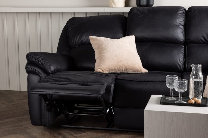 Saranda Reclinersofa - Svart - Møbler - Sofaer - Reclinersofaer - 3 seters kinosofa & reclinersofa