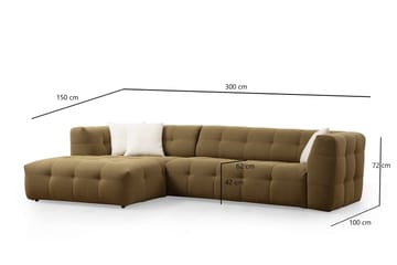 Octavian Sofa med Sjeselong 5-seter - Mørk beige - Møbler - Sofaer - Sofaer med sjeselong