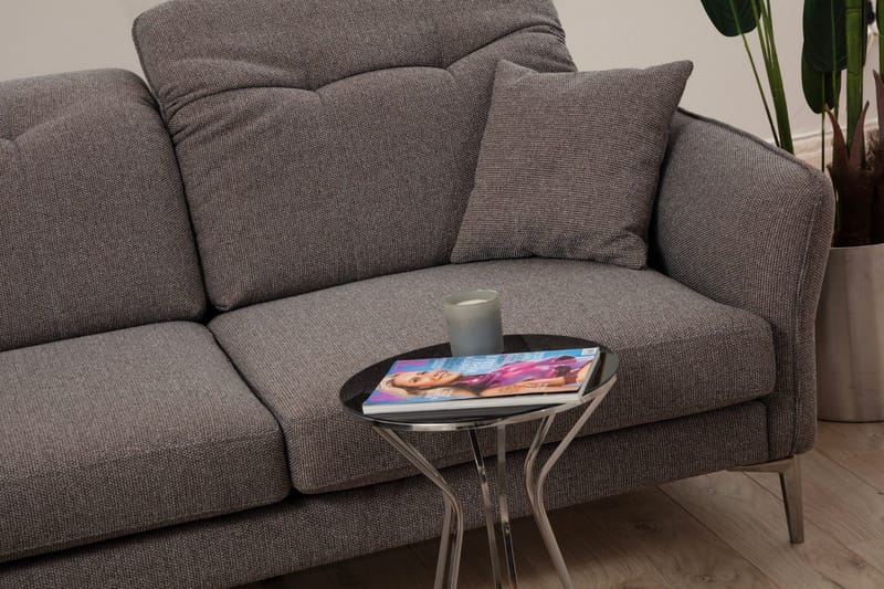 Chandara Sofa med Divan 5-seter - Grå - Møbler - Sofaer - Sofaer med sjeselong