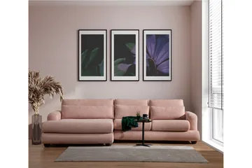 Relento Sofa med Sjeselong 3-seter - Rosa - Møbler - Sofaer - Sofaer med sjeselong - 3 seters sofa med divan