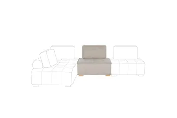 1-sitssoffa Beliani Tibro Beige, ljust trä Beige||Light colored wood - Møbler - Sofaer - Modulsofaer - Midtmodul