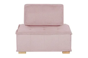 1-sitssoffa Beliani Tibro Beige, ljust trä Blush Pink||Light colored wood - Møbler - Sofaer - Modulsofaer - Midtmodul