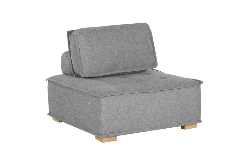 1-sitssoffa Beliani Tibro Beige, ljust trä Grey, Grå