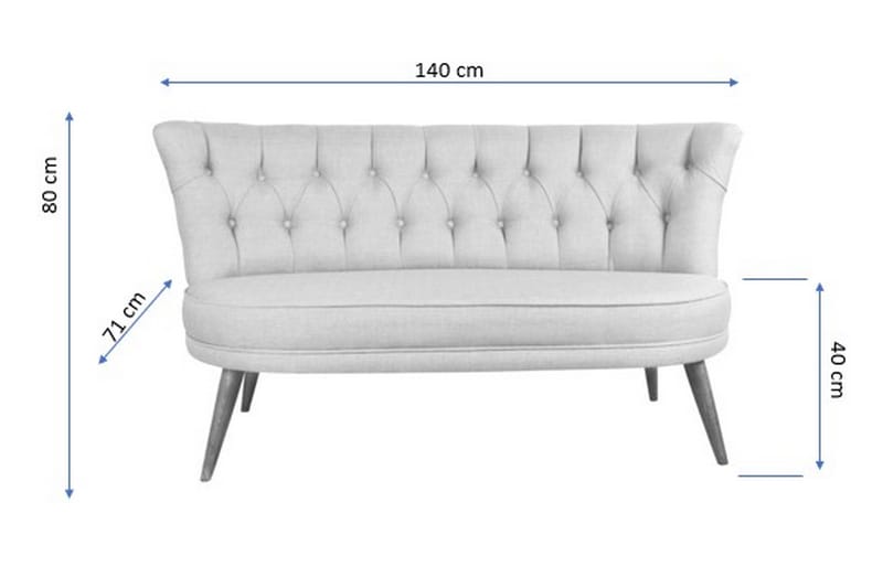 2-Seter Sofa Meecham - Lilla - 2 seter sofa