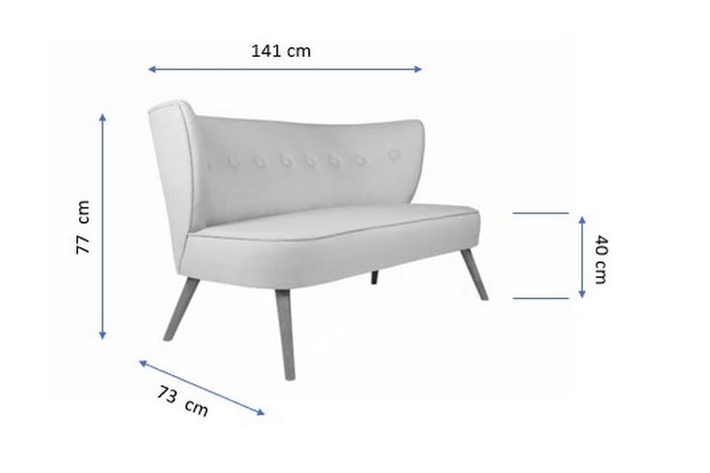 2-Seter Sofa Terriq - Brun - 2 seter sofa