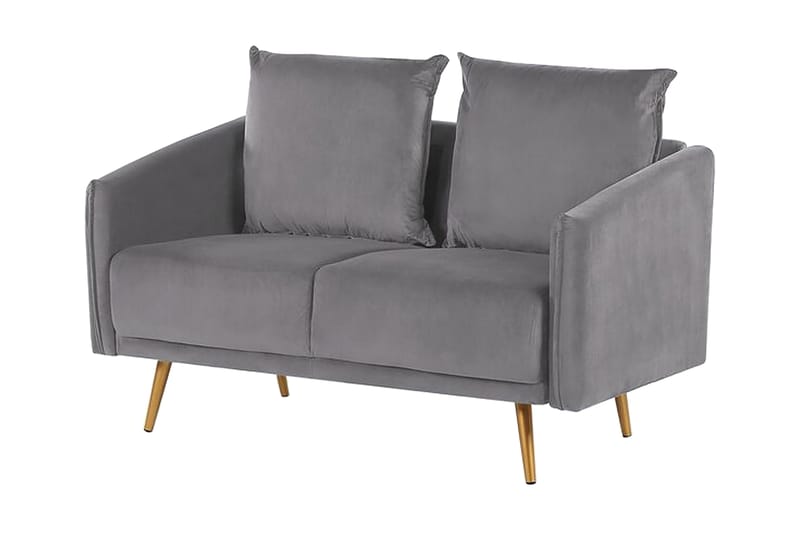 2-seters Sofa Aarsby - Fløyel/Grå - 2 seter sofa