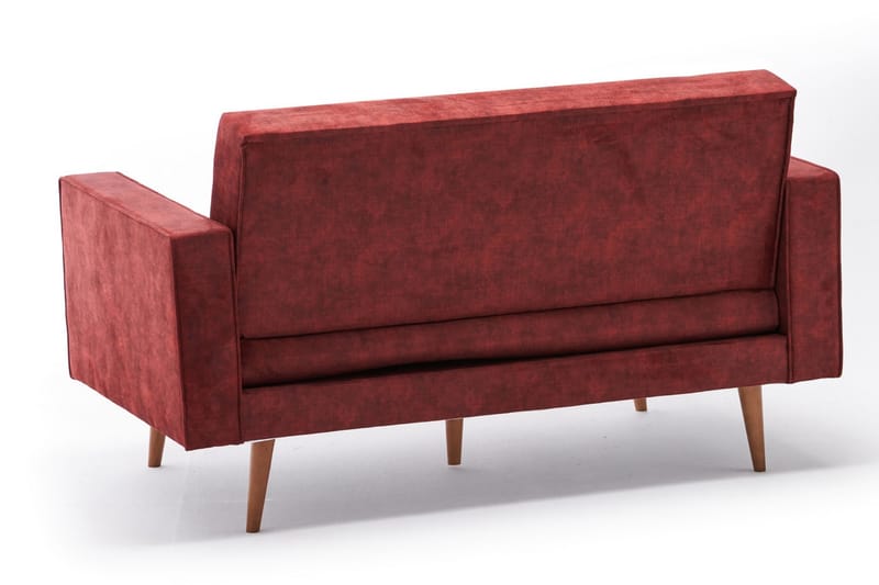 2-seters Sofa Kenya - Rød / Natur - 2 seter sofa