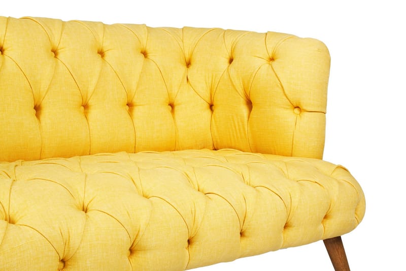 2-seters Sofa Kiroli - Gul / Natur - Møbler - Sofaer - 2 seter sofa