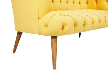 2-seters Sofa Kiroli - Gul / Natur - Møbler - Sofaer - 2 seter sofa