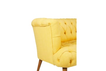 2-seters Sofa Kiroli - Gul / Natur - Møbler - Sofaer - 2 seter sofa