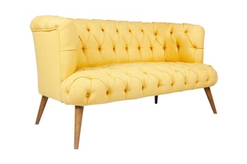 2-seters Sofa Kiroli - Gul / Natur - Møbler - Sofaer - 2 seter sofa