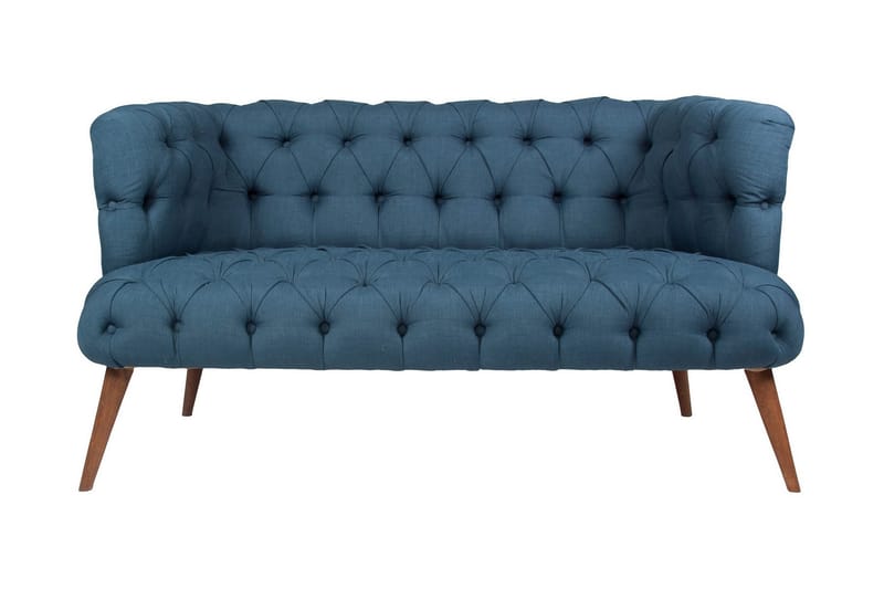 2-seters Sofa Kiroli - Mørkeblå/Natur - 2 seter sofa