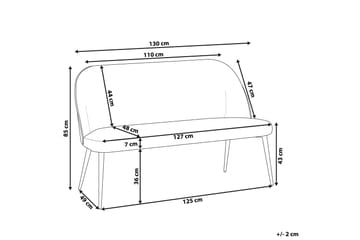 2-seters Sofa Vigenstorp - Fløyel/Blå - Møbler - Sofaer - Kjøkkensofaer