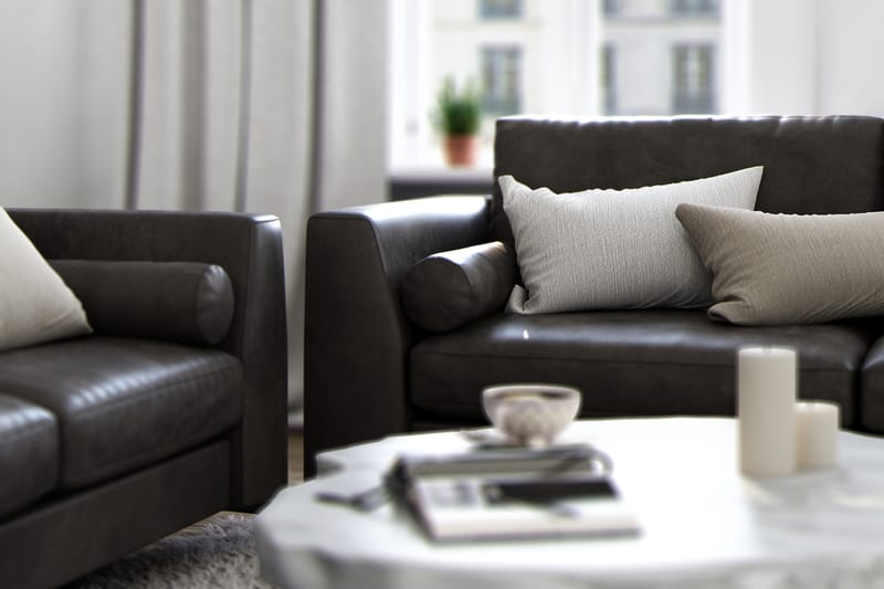 3-seter Sofa Friday Lyx - Svart/Lær - Møbler - Sofaer - Skinnsofaer