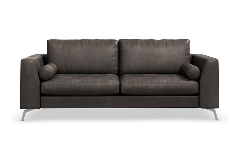 3-seter Sofa Friday Lyx - Svart/Lær - Skinnsofaer - 2 seter sofa