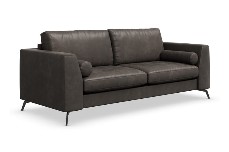 3-seter Sofa Friday Lyx - Svart/Lær - Møbler - Sofaer - Skinnsofaer