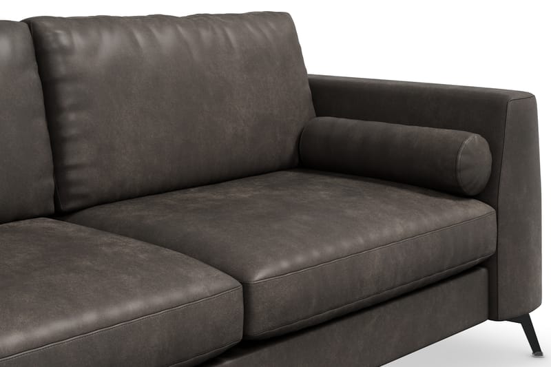 3-seter Sofa Friday Lyx - Svart/Lær - Møbler - Sofaer - Skinnsofaer