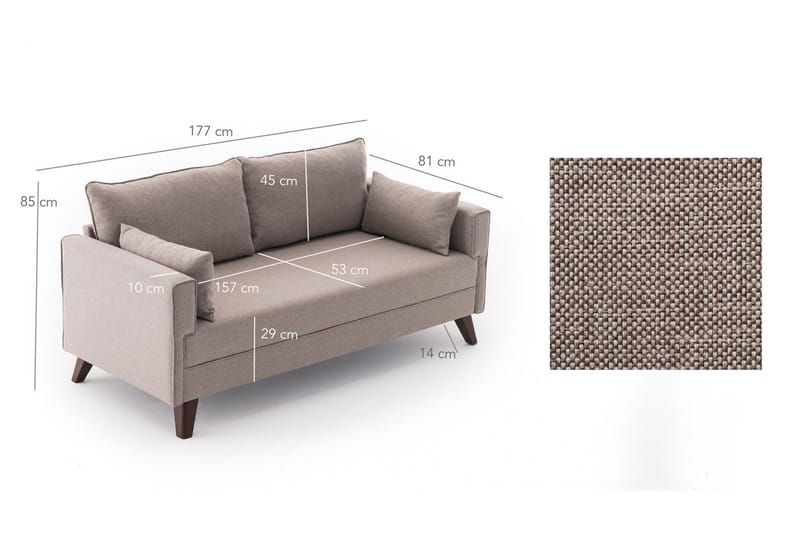 Antigua Sofa 2-seter - Møbler - Sofaer - 2 seter sofa