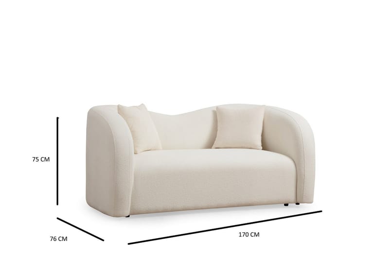 Azoula Sofa 2-seter - Beige - Møbler - Sofaer - 2 seter sofa