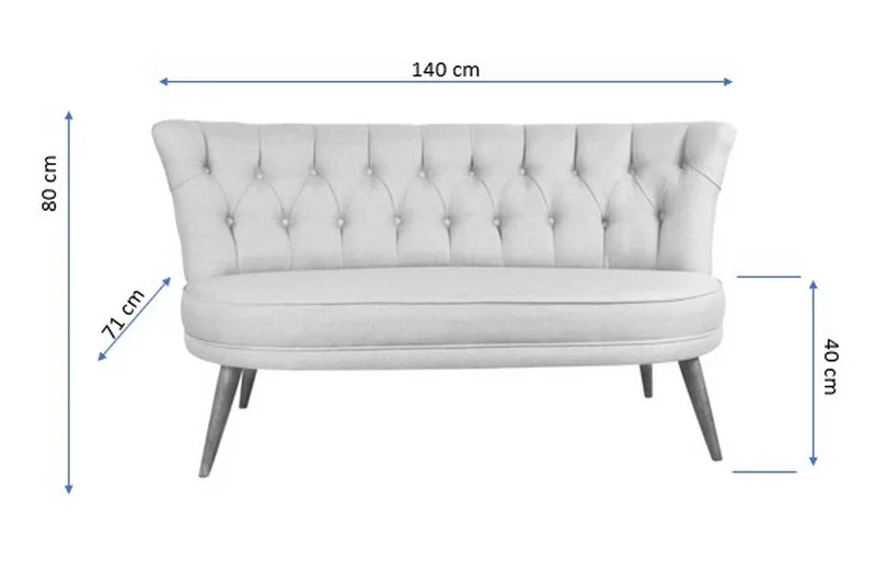 Barnello 2-Seter Sofa - Gul - Møbler - Sofaer - 2 seter sofa
