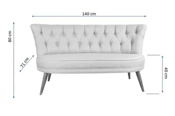 Barnello 2-Seter Sofa - Lilla - Møbler - Sofaer - 2 seter sofa