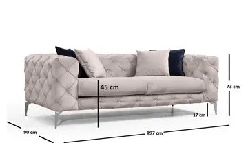 Beachport Sofa 2-seters - Beige - Møbler - Sofaer - 2 seter sofa