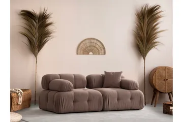 Belgin Boblende Sofa 2-seter - Cappuccino - Møbler - Sofaer - Modulsofaer - Komplett modulsofa