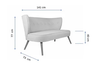 Clivocast 2-Seter Sofa - Gul - Møbler - Sofaer - 2 seter sofa