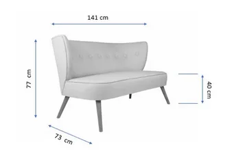Clivocast 2-Seter Sofa - Lilla - Møbler - Sofaer - 2 seter sofa
