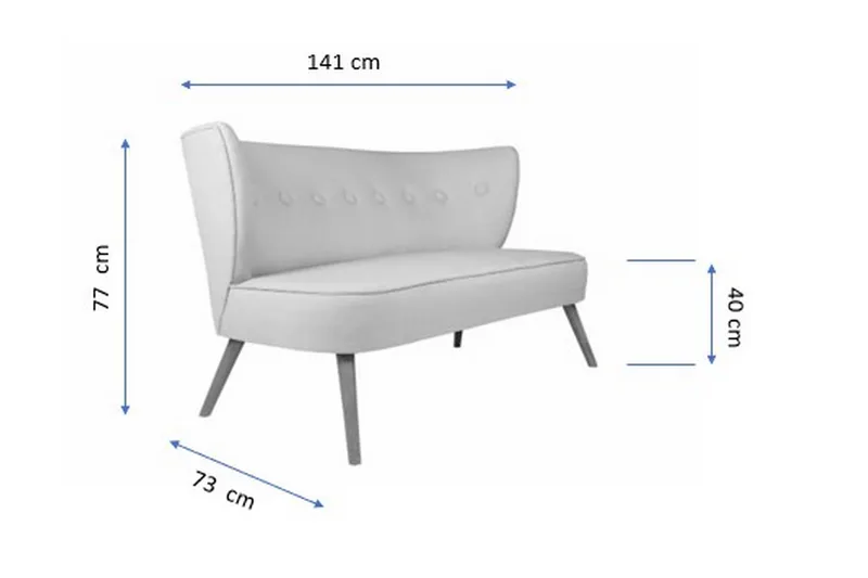 Clivocast 2-Seter Sofa - Lilla - Møbler - Sofaer - 2 seter sofa