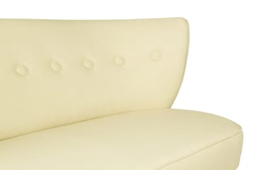 Clivocast Dyp 2-seter Sofa i Stoff med Trebein - Pastellgul - Møbler - Sofaer - 2 seter sofa