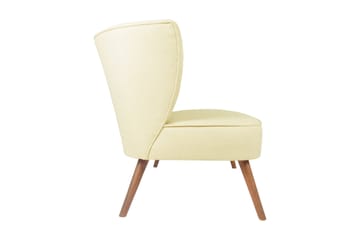 Clivocast Dyp 2-seter Sofa i Stoff med Trebein - Pastellgul - Møbler - Sofaer - 2 seter sofa