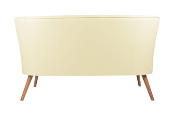 Clivocast Dyp 2-seter Sofa i Stoff med Trebein - Pastellgul - Møbler - Sofaer - 2 seter sofa
