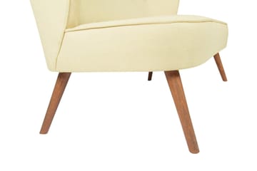 Clivocast Dyp 2-seter Sofa i Stoff med Trebein - Pastellgul - Møbler - Sofaer - 2 seter sofa
