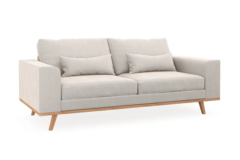 Copenhagen 2-seters Fløyelssofa - Kremhvit - Møbler - Sofaer - 2 seter sofa