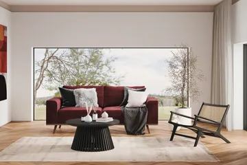 Copenhagen 2-seters Fløyelssofa - Lilla - Møbler - Sofaer - 2 seter sofa