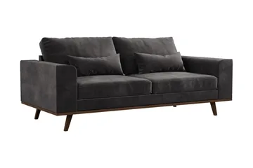 Copenhagen 2-seters Fløyelssofa - Mørk grå - Møbler - Sofaer - 2 seter sofa