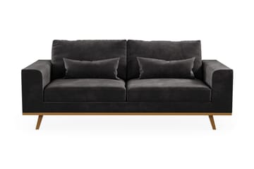 Copenhagen 2-seters Fløyelssofa - Mørk grå - Møbler - Sofaer - 2 seter sofa
