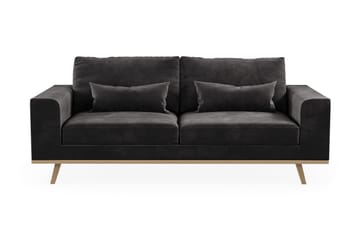 Copenhagen 2-seters Fløyelssofa - Mørk grå - Møbler - Sofaer - 2 seter sofa