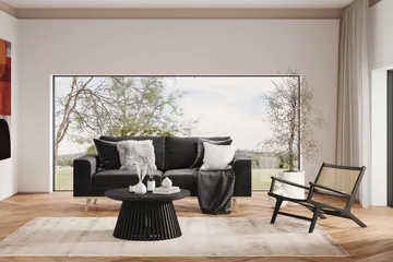 Copenhagen 2-seters Fløyelssofa - Mørk grå - Møbler - Sofaer - 2 seter sofa