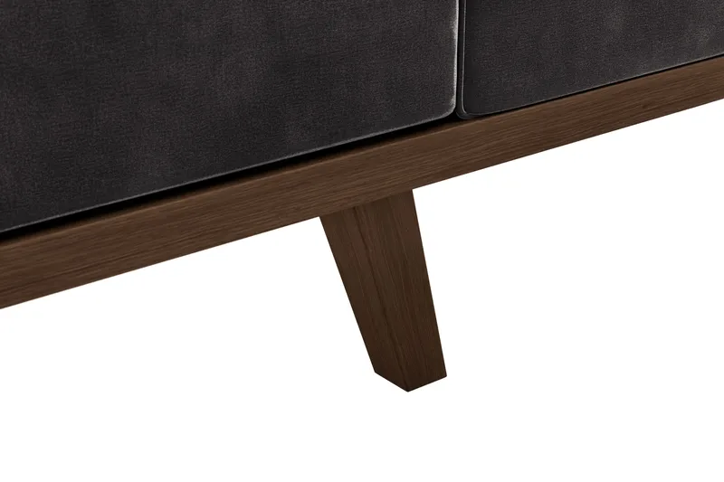 Copenhagen 2-seters Fløyelssofa - Mørk grå - Møbler - Sofaer - 2 seter sofa