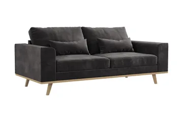 Copenhagen 2-seters Fløyelssofa - Mørk grå - Møbler - Sofaer - 2 seter sofa
