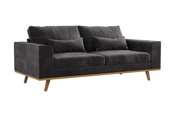 Copenhagen 2-seters Fløyelssofa - Mørk grå - Møbler - Sofaer - 2 seter sofa