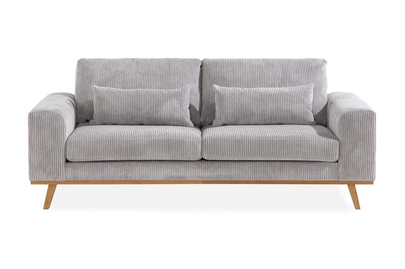 Copenhagen 2-seters Manchestersofa, Lys grå