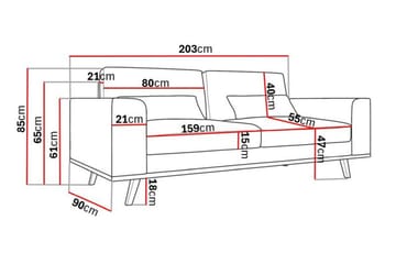 Copenhagen 2-seters Manchestersofa - Mørk grønn - Møbler - Sofaer - 2 seter sofa