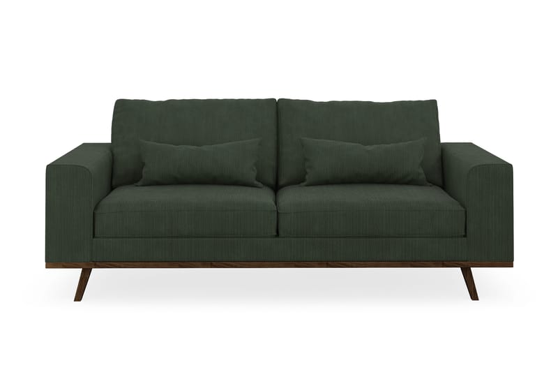 Copenhagen 2-seters Manchestersofa, Mørk grønn