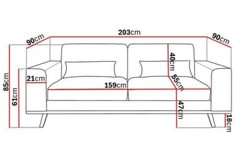 Copenhagen 2-seters Manchestersofa - Rosa - Møbler - Sofaer - 2 seter sofa