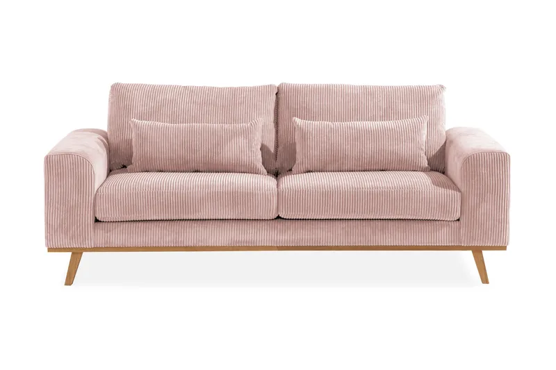 Copenhagen 2-seters Manchestersofa, Rosa